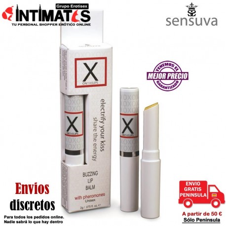 X on the Lips Balm · Bálsamo labial vibrante · Sensuva