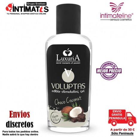 Voluptas - Caramelo · Gel de masaje comestible 100 ml · LuxuriA