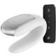 SATISFYER DOUBLE FUN PARTNER VIBRATOR - BLANCO