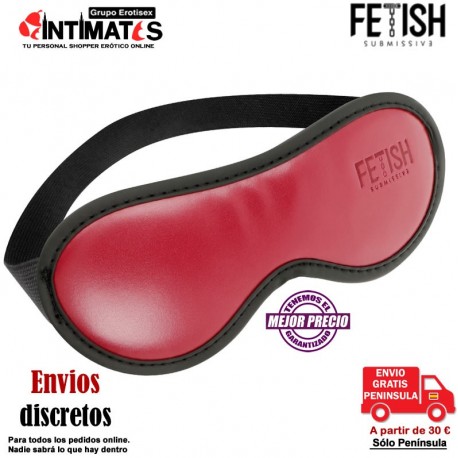 Eye Mash · Antifaz rojo de cuero vegano · Fetish Submissive