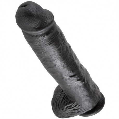 KING COCK 11" PENE REALISTICO NEGRO 28 CM