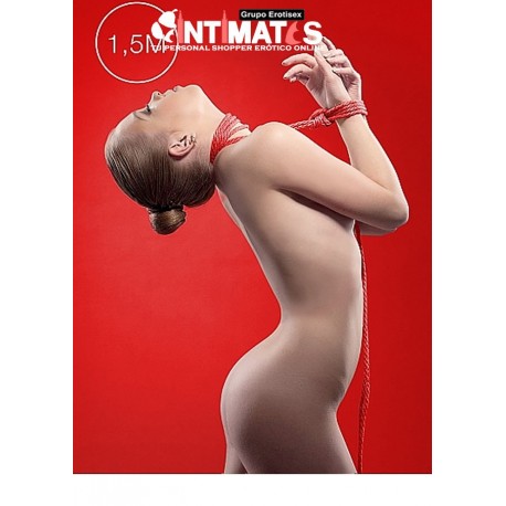 Kinbaku Mini Rope · Cuerda roja de dominación 1,5m · Ouch!