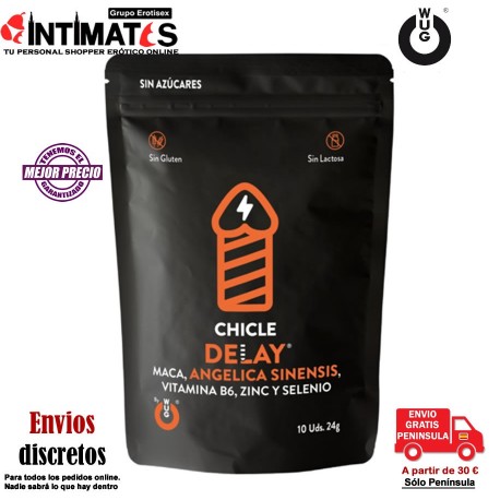 WUG Delay · Aumenta la líbido y retardante -10 chicles · Functional Gums