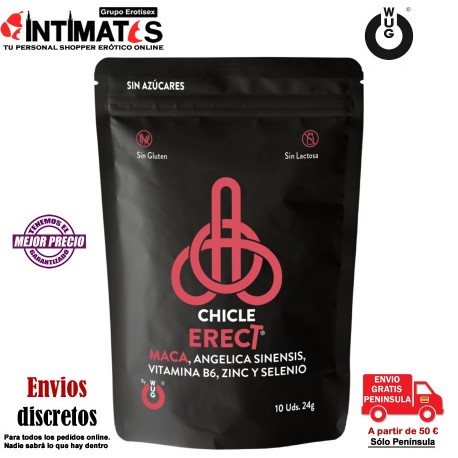 WUG Erect · Potencia la erección -10 chicles · Functional Gums