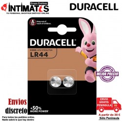Pilas alcalinas tipo botón LR44 2u. · Duracell