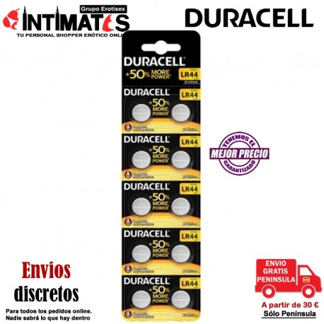 Pilas alcalinas tipo botón LR44 2u. · Duracell