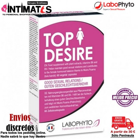 TopDesire ♀ - 60 cáps. · Aaumenta el deseo sexual · LaboPhyto