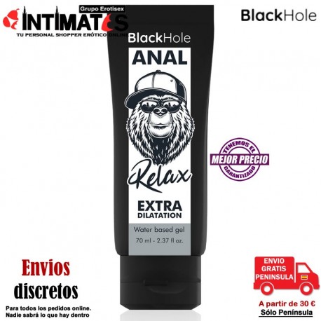Anal Relax Extra Dilatación · Lubricante a base de agua 70ml · BlackHole