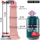 Avenger Liquid Silicone · Dildo realista 190mm · Rock Army