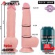 Arnés + Vibrador con rotación Liquid Silicone Hawk - 220mm · Rock Army