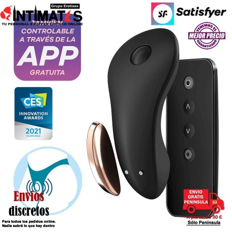 Little Secret · Panty vibrador para encajar en la braguita con APP · Satisfyer