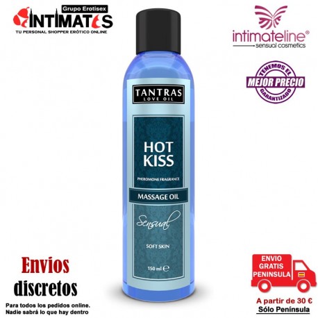 Tantras love oil · Aceite de masaje perfumado con feromonas · intimateline