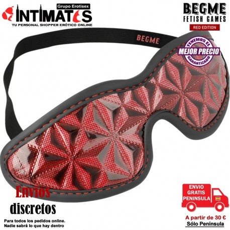 Antifaz elástico 100% vegano · Begme Red Edition