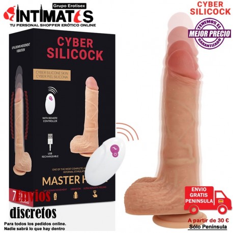 Master Huck · Vibrador Up & Down y control remoto · Cyber Silicock