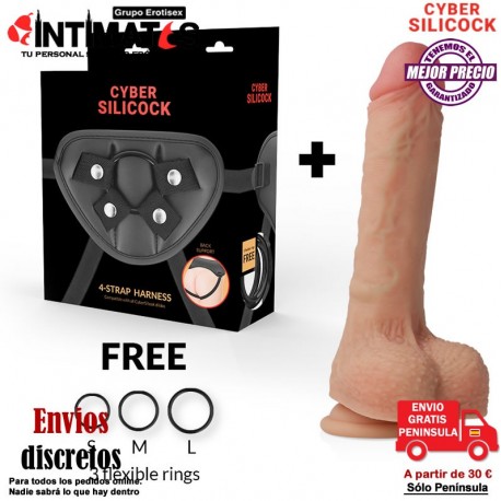 Arnés + Connor Liquid Silicone 205mm · Cyber Silicock