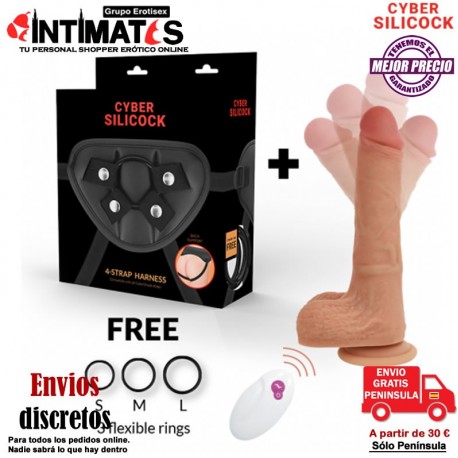 Arnés + Mr. Rick · Vibrador Up & Down y control remoto · Cyber Silicock
