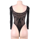 QUEEN LINGERIE LONG SLEEVE TEDDY S-L