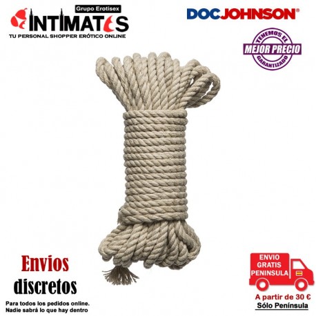 Bind & Tie · Cuerda de esclavitud de cáñamo de 10m · Doc Johnson