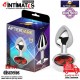 Red Rubby · Plug anal de aluminio con joya en su base - M · AfterDark