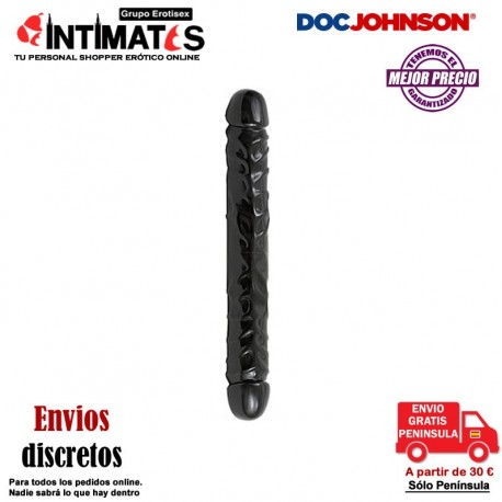 Jr. Veined Double Header 12" · Pene doble con cabezas realistas · Doc Johnson