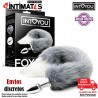 Grey & White Fox Tail · Plug anal con cola - S · BDSM Line