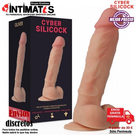 Oliver Liquid Silicone · Dildo realista 190mm · Cyber Silicock