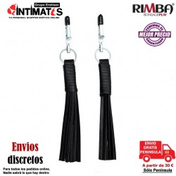 Pinzas para pezones de metal y cuero · Rimba