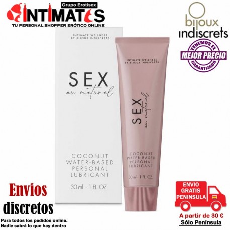 Sex au Natural · Lubricante a base de agua y aroma a coco · Bijoux Indiscrets
