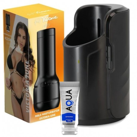 KIIROO KEON + FEEL VICTORIA JUNE STROKER + LUBRICANTE AQUA QUALITY 50 ML