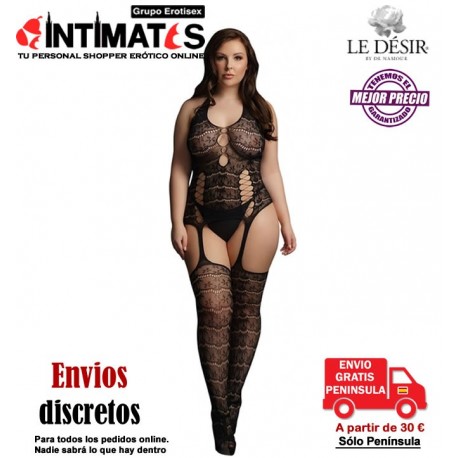 Lace Suspender · Bodystocking negro - OSX · Le Désir