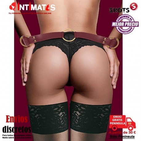 Luxurious and Fashionable Handcuff With Connector - Burgundy · Ouch! Halo