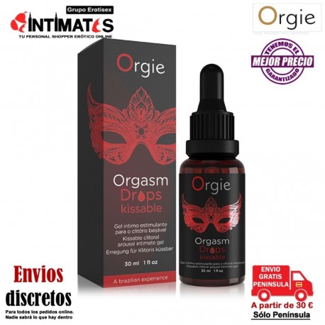 Orgasm Drops Kissable · Gotas orgásmicas para clítoris 30ml · Orgie