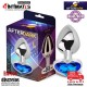 Blue Sapphire · Plug anal de aluminio con joya en su base - L · AfterDark