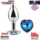 Blue Sapphire · Plug anal de aluminio con joya en su base - L · AfterDark