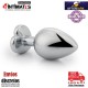 Blue Sapphire · Plug anal de aluminio con joya en su base - L · AfterDark