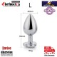 Blue Sapphire · Plug anal de aluminio con joya en su base - L · AfterDark