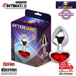 Red Scarlet · Plug anal de aluminio con joya en su base - S · AfterDark