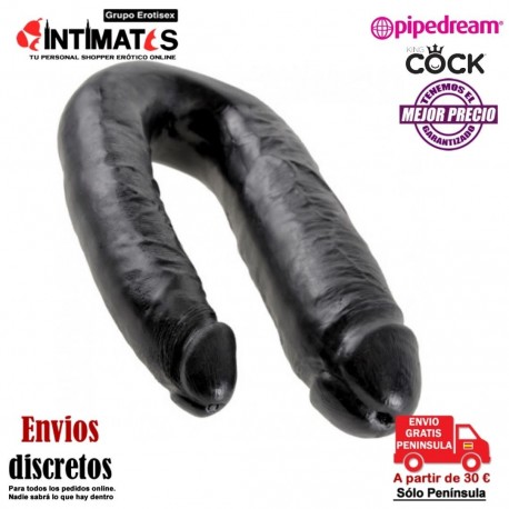 King Cock Black · Dildo doble 444 mm · Pipedream