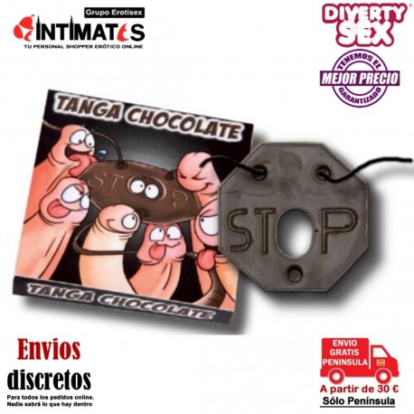 Stop · Tanga unisex sabor chocolate · Diverty Sex