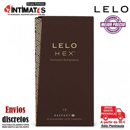 Hex™ Respect XL 12 uds. · Preservativos para hombres con estilo · Lelo
