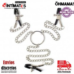 Fetish 3 en 1 · Pinzas metálicas para los pezones · ÖhMama