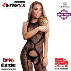 Bodystocking crotchless con estampado de leopardo - O/S  · Le Désir