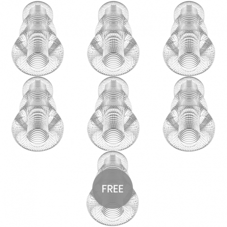 JAMYJOB EXTREME MASTURBADOR TENSEK 1 TRANSPARENTE 6 + 1 GRATIS