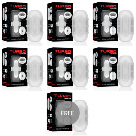 JAMYJOB TURBO MASTURBADOR DOBLE 6 + 1 GRATIS