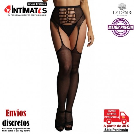 Medias negras de liguero de talle alto - O/S · Le Désir