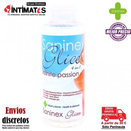 Glicex Infinite Passion · Extra lubricante  4 en 1 · Saninex 