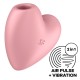 SATISFYER CUTIE HEART ESTIMULADOR Y VIBRADOR - ROSA
