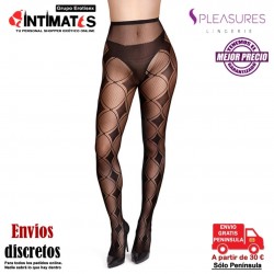 Panty de color negro con rombos · Pleasures Lingerie