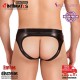 Suspensorio masculino de cuero negro - TU · Pleasures Lingerie