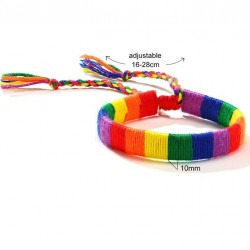 PRIDE - PULSERA REDONDA DE HILO BANDERA LGBT